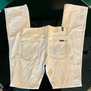 7 for All Mankind white/light blue A pocket glitter jeans